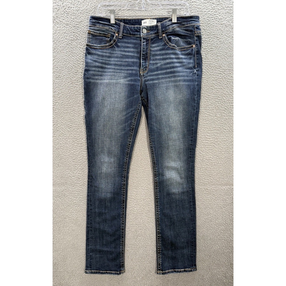 BKE Buckle Jeans Womens 32x33.5 Blue Payton Straight Stretch Distressed Denim